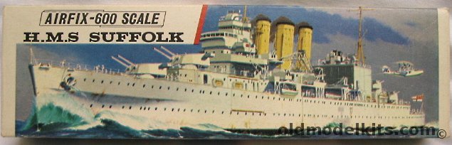 Airfix 1/600 HMS Suffolk Heavy Cruiser, F303S plastic model kit